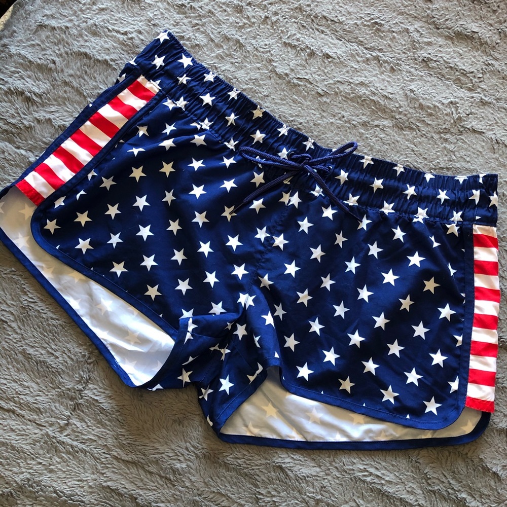 Stars & Stripes Patriotic Athletic Shorts
